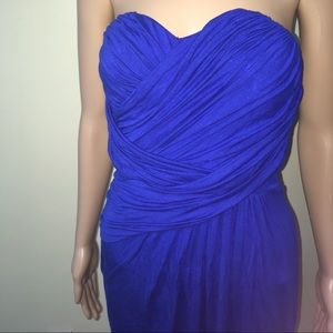 Express women silk strapless blue gorgeous s